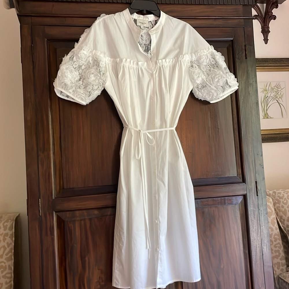 White dress! CHOKLATE Paris! Summer whites! Cotton dress So French! - Picture 4 of 8